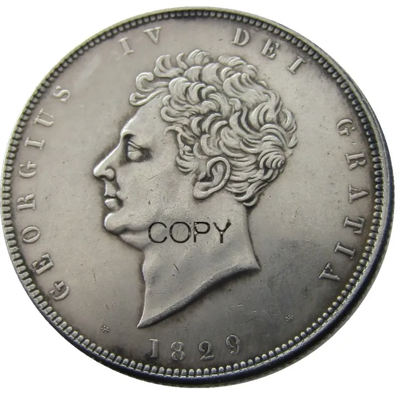 UF(06)-UF(09) 4GAB Lielbritānijas Džordžs IV 1824-1829 Puse Kroņa Kopija Monētas