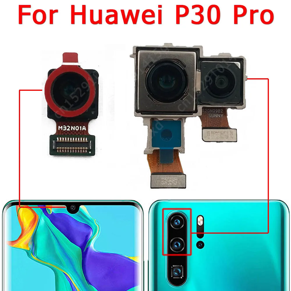 Oriģināls Par Huawei P30 Pro P30Pro Sānu Atpakaļskata Atpakaļ Frontālā Kamera Galvenā Saskaras Mazās Kameras Modulis Flex Rezerves Daļas